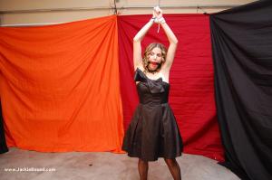 www.jackiebound.com - Black Satin Dress Part I Photos thumbnail
